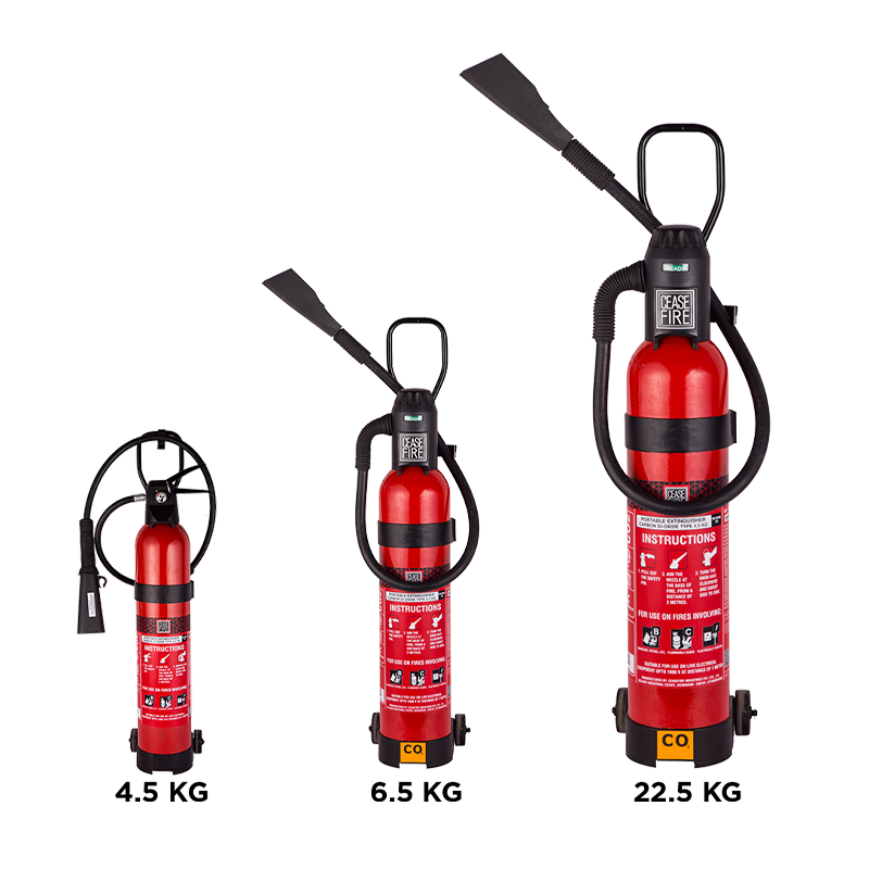CO2 Based Wheeled Valve Type (Stored Pressure) Fire Extinguishers